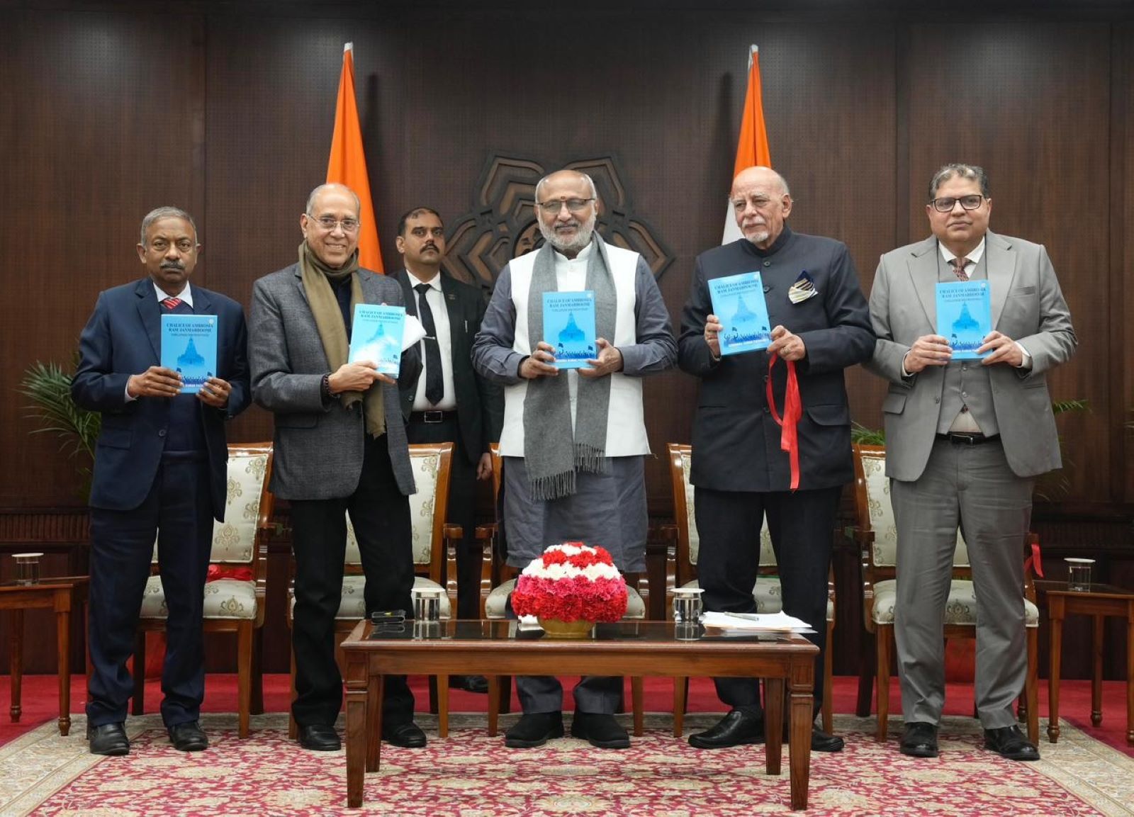 A book titled Chalice of Ambrosia: Ram Janmabhoomi-Challenge and Response launched by Vice President C. P. Radhakrishnan in New Delhi on 20 January 2026